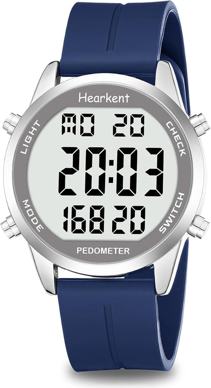 Pedometer Watch for Walking for Senior No App Required by Hearkent