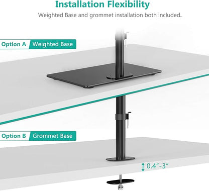 WALI Free Standing Dual Monitor Stand, Height Adjustable Monitor Mount - Image 7
