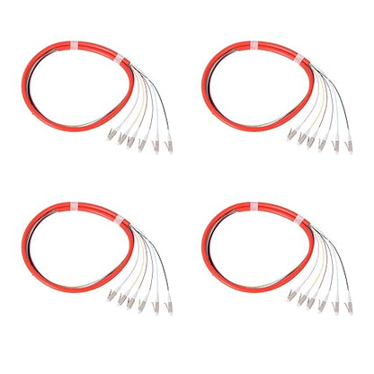 6 Strands LC OM1 Multimode Fiber Optic Pigtail 1.2m LC Multi Mode Fiber Cable by FiberOpticalAccessories
