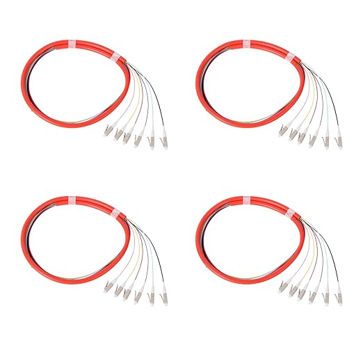 6 Strands LC OM1 Multimode Fiber Optic Pigtail 1.2m LC Multi Mode Fiber Cable by FiberOpticalAccessories