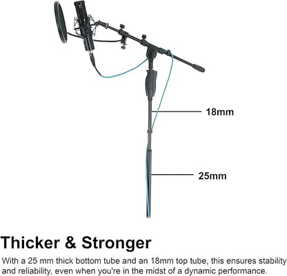 Rockville RVMIC3 V2 Portable Adjustable Tripod Boom Mic Stand - Image 8