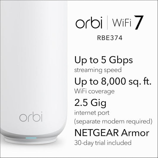 NETGEAR Orbi 370 Series Dual-Band WiFi 7 Mesh System - Image 2