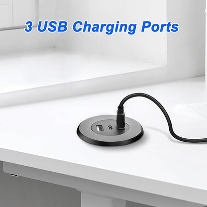 MEIRIYFA 3-in-1 Desktop Power Embedded Charger USB/Type C Desktop Station - Image 2