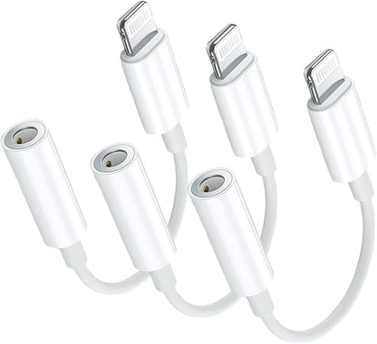 Apple MFi Certified 2 Pack Lightning to 3.5mm Headphone Aux Audio Jack Adapter by Aprolink