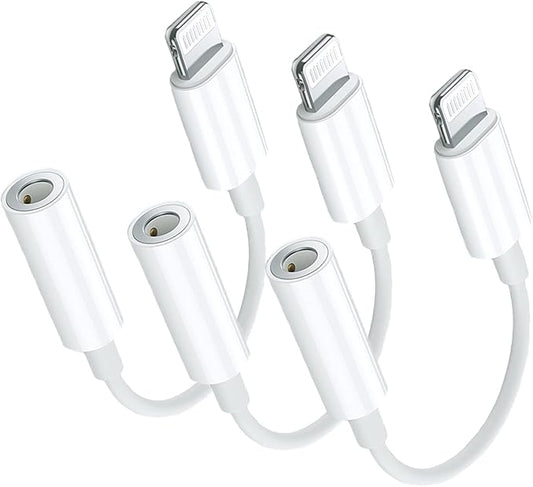 Apple MFi Certified 2 Pack Lightning to 3.5mm Headphone Aux Audio Jack Adapter by Aprolink