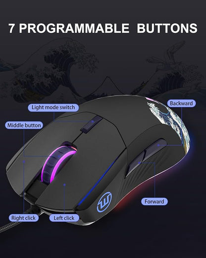 COSTOM Womier G705 USB Wired Gaming Mouse - Image 6