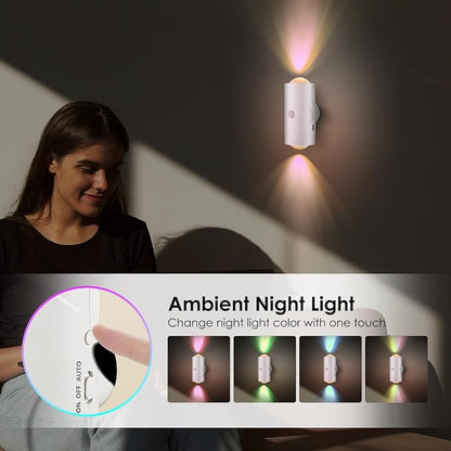 LED Motion Sensor Night Light, 7 Colors Rechargeable Battery Stair Light - Image 9