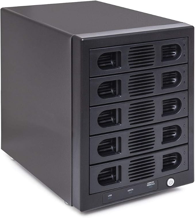 Syba 5 Bay Tool Less Tray Hot Swappable 2.5" 3.5" SATA III RAID HDD External by IOCrest