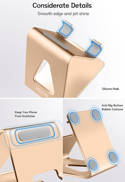 Desk Cell Phone Stand Phone Holder, Aluminum Phone Cradle Dock - Image 3