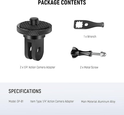 NEEWER Action Camera Tripod Mount Adapter - Image 9