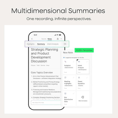 Plaud NotePin S AI Voice Recorder, Wearable AI Notetaker, AI Transcribe & - Image 5
