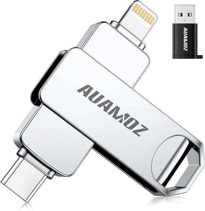 256GB Flash Drive Intended for iPhone, Memory Stick Storage Files Photos Videos by AUAMOZ