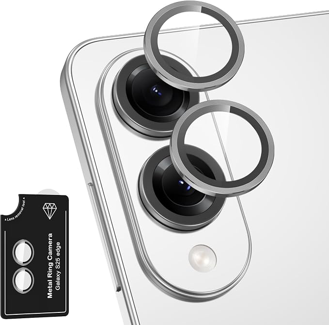 for Samsung Galaxy S25 Edge Camera Lens Protector, Individual Metal Ring by Btscase