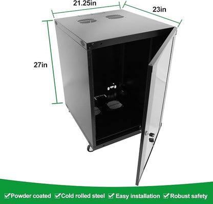 12U Server Cabinet Wall Mount Rack Enclosure - Image 2