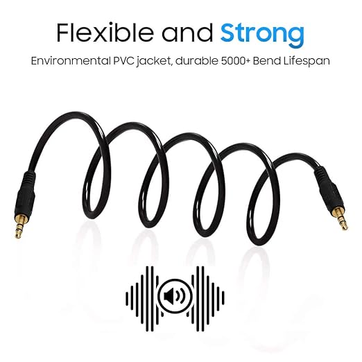 Cmple - 3.5mm Aux Audio Cable Stereo 100 ft AUX Cable Male to Male Speaker - Image 6