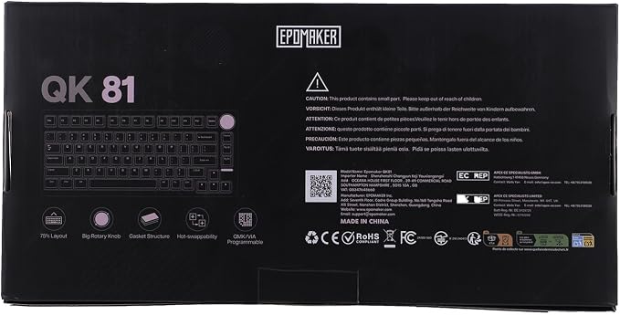 EPOMAKER QK81 75% Wireless Mechanical Gaming Keyboard, QMK/VIA Programmable and - Image 9