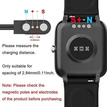 Vancle 2 Pack VeryFit Smartwatch Charger Cable, Magnetic USB-C Charging Cable - Image 2