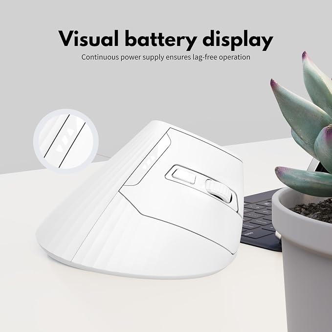 Vertical Mouse Wireless, 2.4G Rechargeable Mouse - Image 5