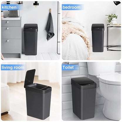 Anborry Bathroom Automatic Trash Can 3 Pack 2.2 Gallon Motion Sensor Touchless - Image 7