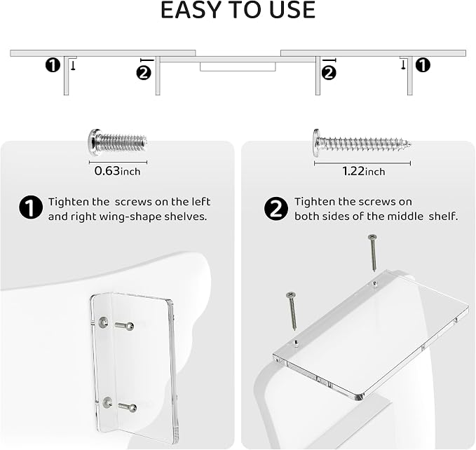 Dual Monitor Stand Riser, Wing-Shaped Sturdy Desktop Wood Stand - Image 7