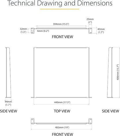 StarTech.com 1U Server Rack Shelf - Image 6