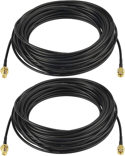 Bingfu WiFi Antenna Extension Cable 2-Pack RP-SMA Male to RP-SMA Female by Bingfu-AntennasConnectivity