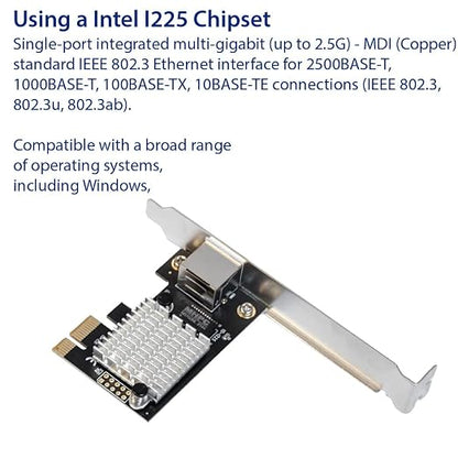 IO CREST 2.5 Gigabit Ethernet PCI Express PCI-E Network Interface Card - Image 3