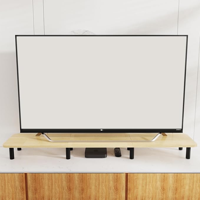 Large Extra Long Monitor Stand Riser 43.7in, Dual Monitor Riser, Wide TV Stand - Image 6