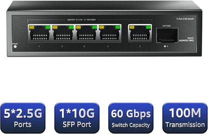 6 Port 2.5Gb Unmanaged Ethernet Switch - Image 2
