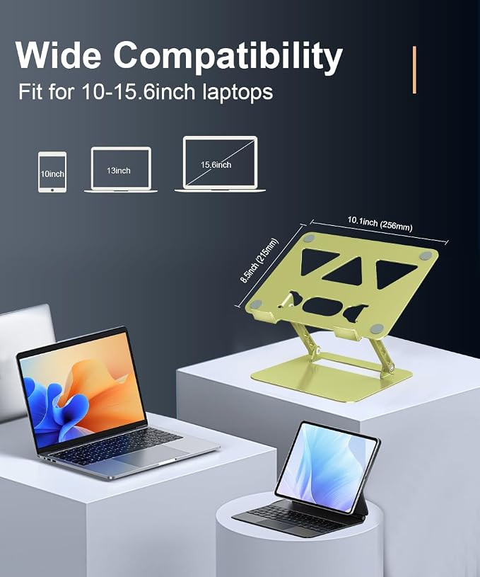 Laptop Stand for Desk, Adjustable Laptop Stand Holder and Riser, Foldable - Image 6