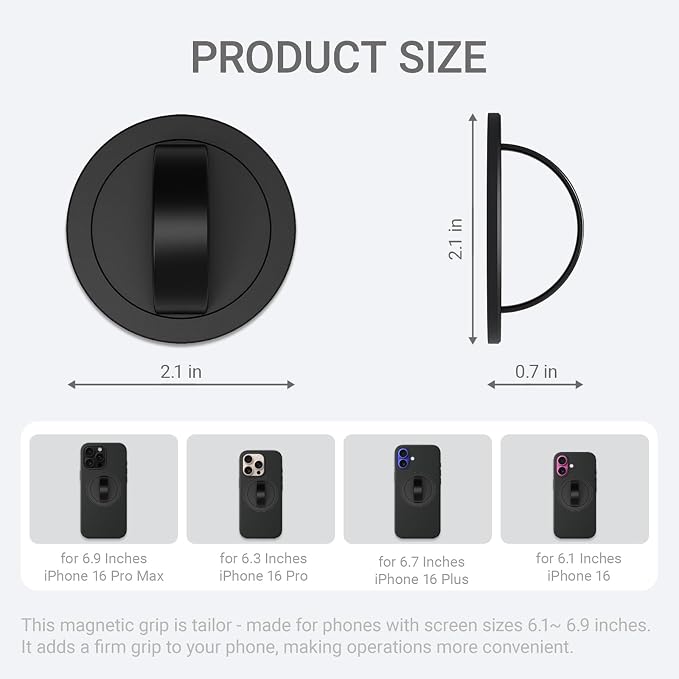 Grat 3 Lite Magnetic Phone Loop, 360° Rotatable Phone Grip, Detachable Finger - Image 7