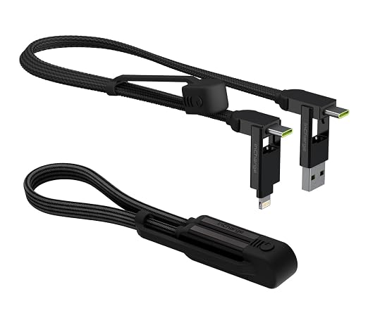 Rolling Square inCharge XL 6-in-1 Multi Charging Cable, Portable USB and USB-C by RollingSquare