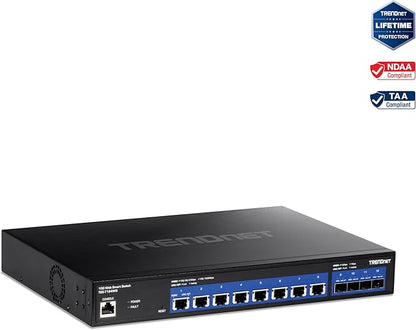 TRENDnet 12-Port 10G Web Smart Switch, TEG-7124WS, 8 x 10G RJ-45 Ports - Image 6