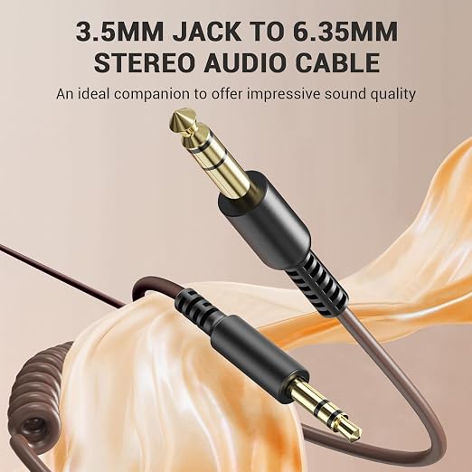 OneOdio 6.35mm to 3.5mm 6.6-9.8FT Stereo Adapter Cable Compatible - Image 3