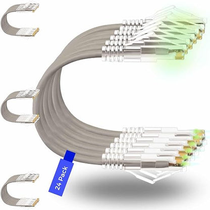 Rapink Patch Cables Cat6/ Cat6a 1ft Slim, Cat6a Ethernet Patch Cable 10G Support by Rapink