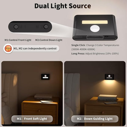 WOBSION Rechargeable Wireless Motion Sensor Stair Lights, Stick-On Wall Light - Image 3