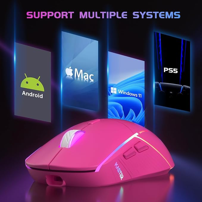 FFJ Wireless Gaming Mouse, 24000 DPI, Tri-Mode 2.4G/USB-C/Bluetooth 5.3 Gaming - Image 9