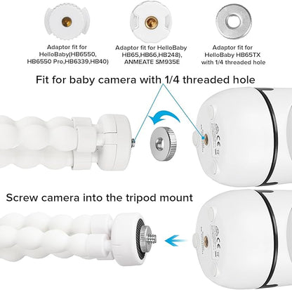 Tripod Baby Monitor Mount for HelloBaby HB65/HB40/HB6550/ HB6560/ HB6240/ - Image 6