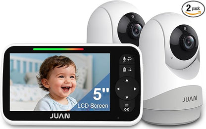 JUAN Baby Monitor with Camera and Audio, No WiFi 100% Private, 3500mAh Long by JUANVideoBabyMonitor