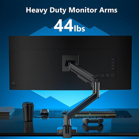 WALI Single Monitor Gas Spring Desk Mount, Heavy Duty Monitor Arm - Image 2