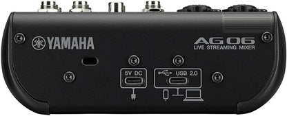 Yamaha AG06MK2 Black 6-Channel Live Streaming Loopback Mixer/USB Interface - Image 5