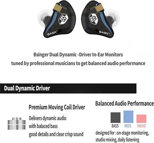 BASN Bsinger PRO in Ear Monitor Headphones - Image 2