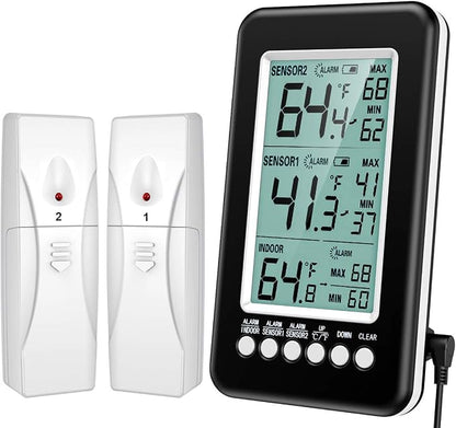 AMIR Refrigerator Thermometer, Wireless Digital Freezer Thermometer by AMIR