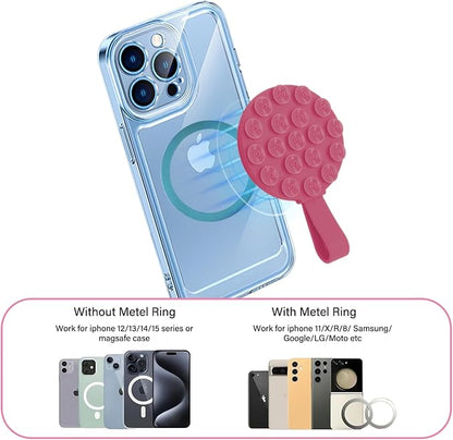 Magnetic Suction Cup Phone Mount, Silicone Suction Stand Holder, Compatible - Image 6