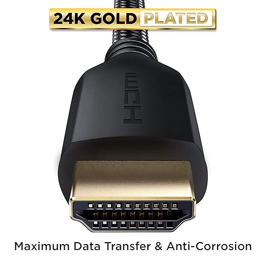 PowerBear 4K HDMI Cable 10 ft | High Speed Hdmi Cables, Braided Nylon & Gold - Image 6