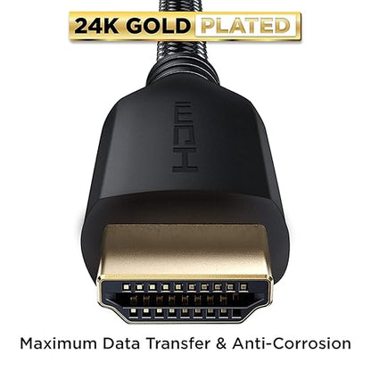 PowerBear 4K HDMI Cable 10 ft | High Speed Hdmi Cables, Braided Nylon & Gold - Image 6