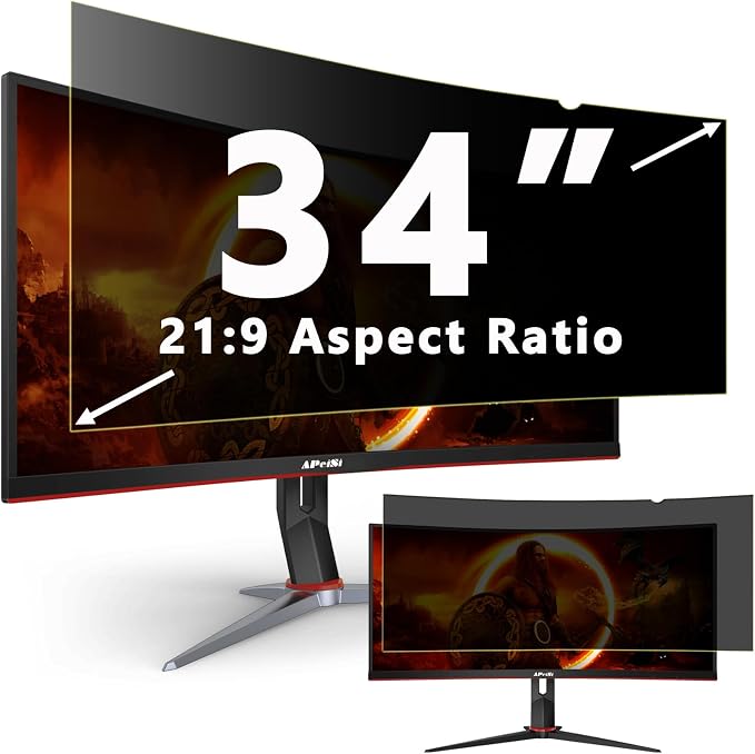 34 Inch Privacy Screen Filter for 21:9 Ultrawide Curved Monitor | Privacy by APeiSi