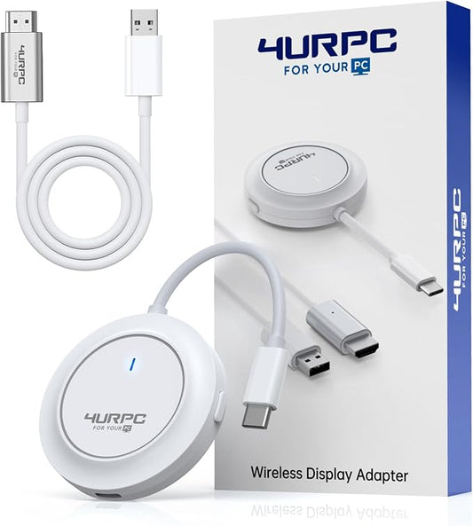 Wireless USB C Transmitter and HDMI Receiver, 2.4G/5G Wireless USB-C to HDMI by 4URPCTechnologies