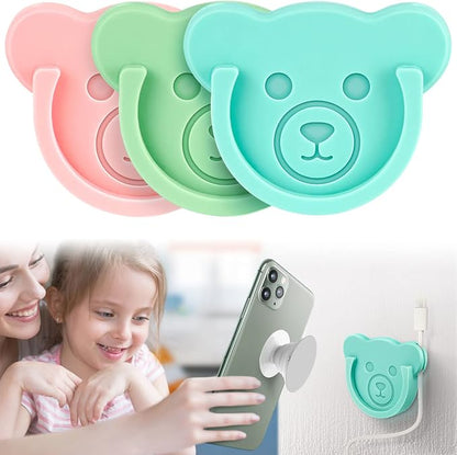 TOPGO Socket Car Mount for Phone Holder Cute Bear Style Silicone Grip Stand by TOPGO