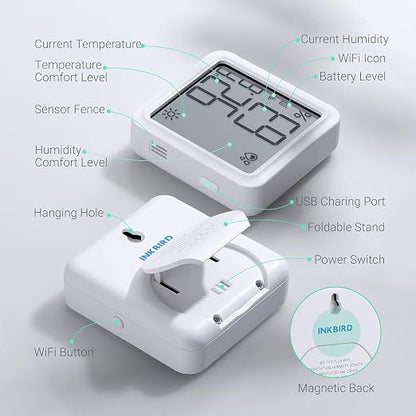 INKBIRD WiFi Thermometer Hygrometer, Indoor Temperature Sensor IBS-TH3-PLUS - Image 5